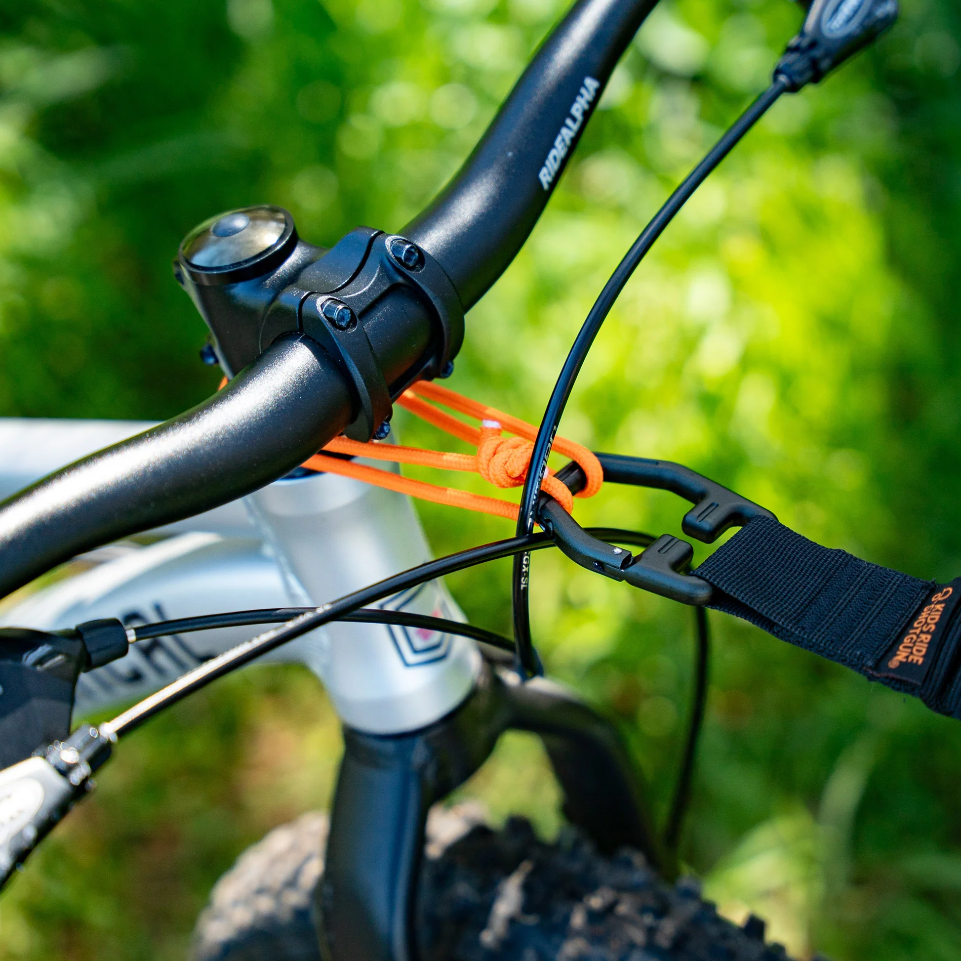 Kids Ride Shotgun Quick Fit MTB Tow Rope - Black