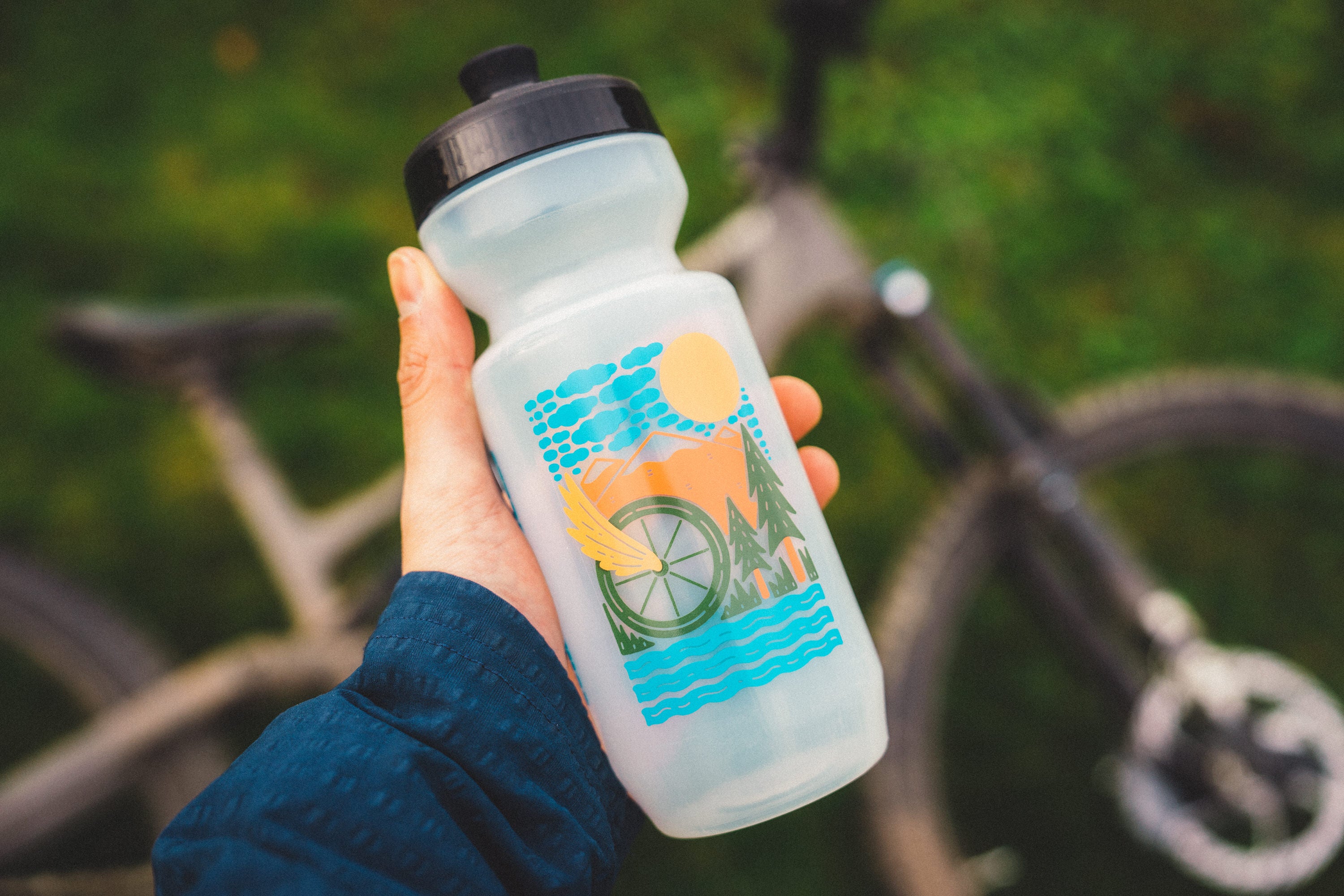 Cowichan Cycles x Get Born Co. Purist Water Bottle