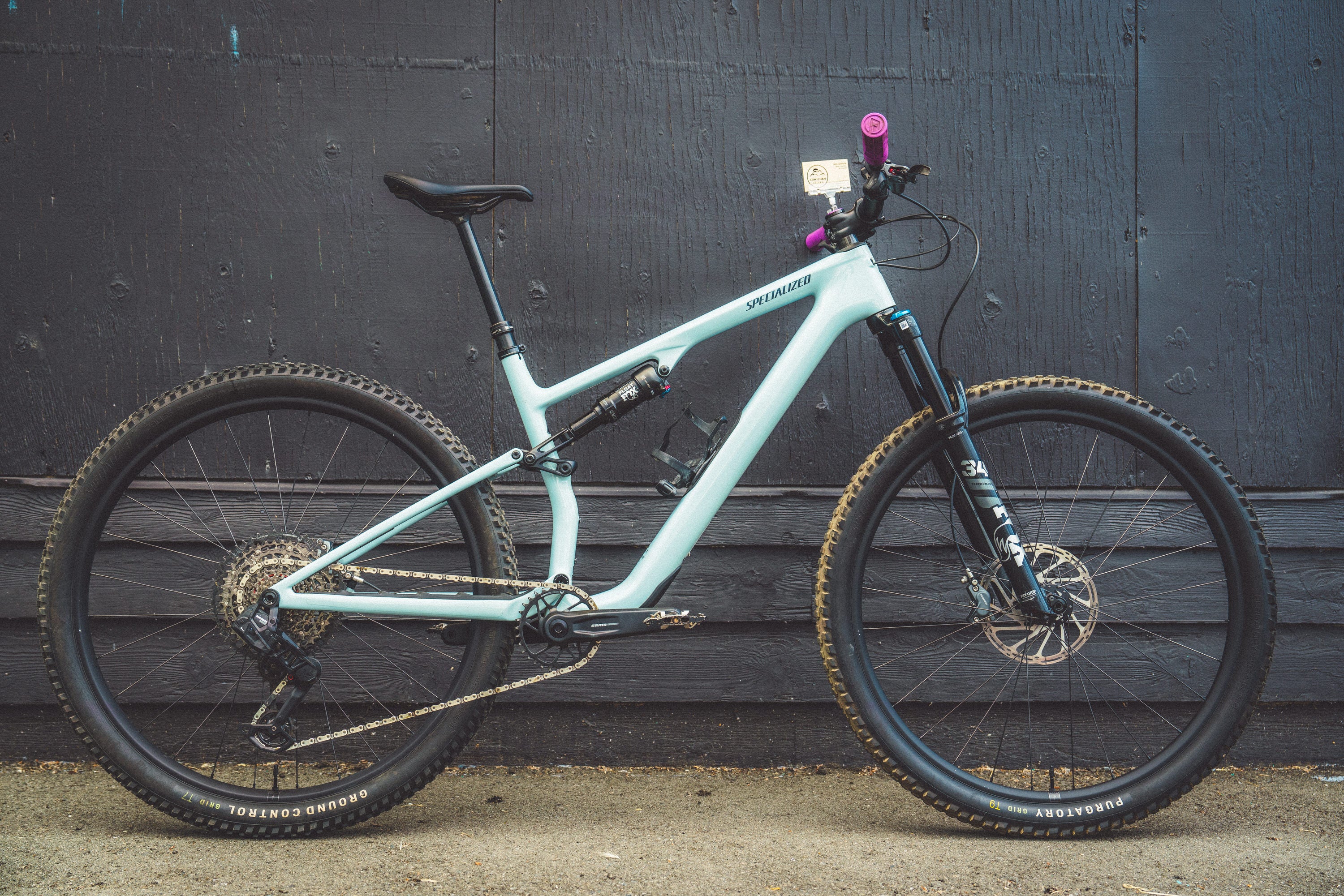 ** USED** Specialized Epic 8 EVO - Carbon Comp - Gloss Sea Foam / Cast Blue Metallic - L