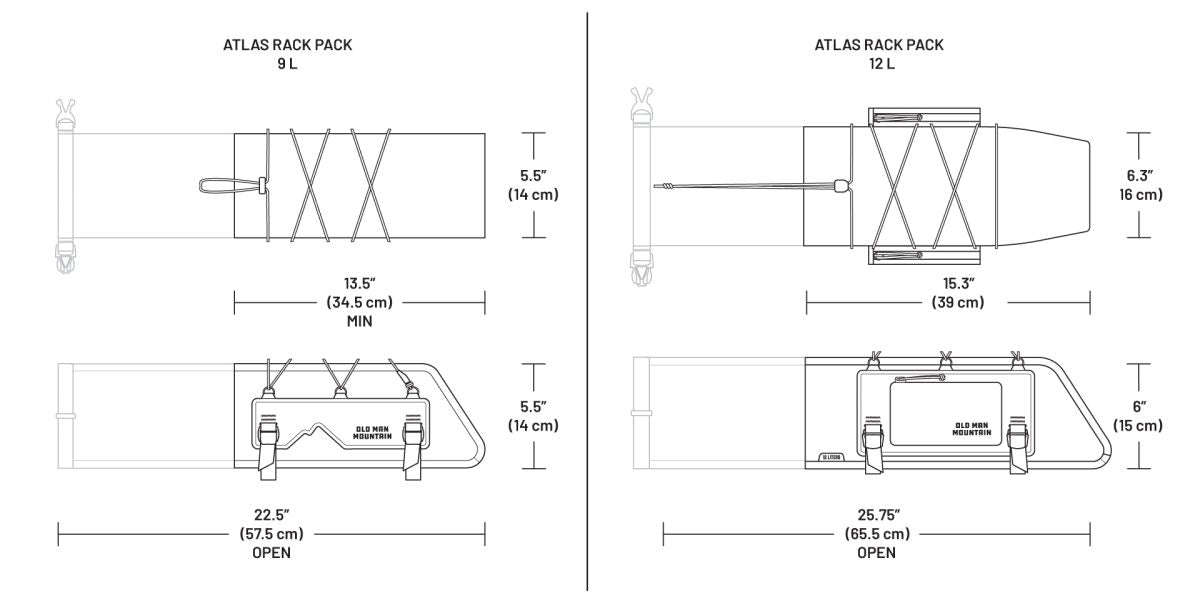 Old Man Mountain Atlas Rack Pack - 9 Liter
