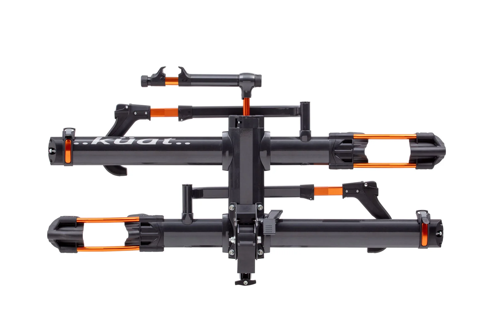 Kuat NV 2.0 2-bike Hitch Mounted Bike Rack - 1-1/4" Hitch - Gray Metallic with Orange Anodize