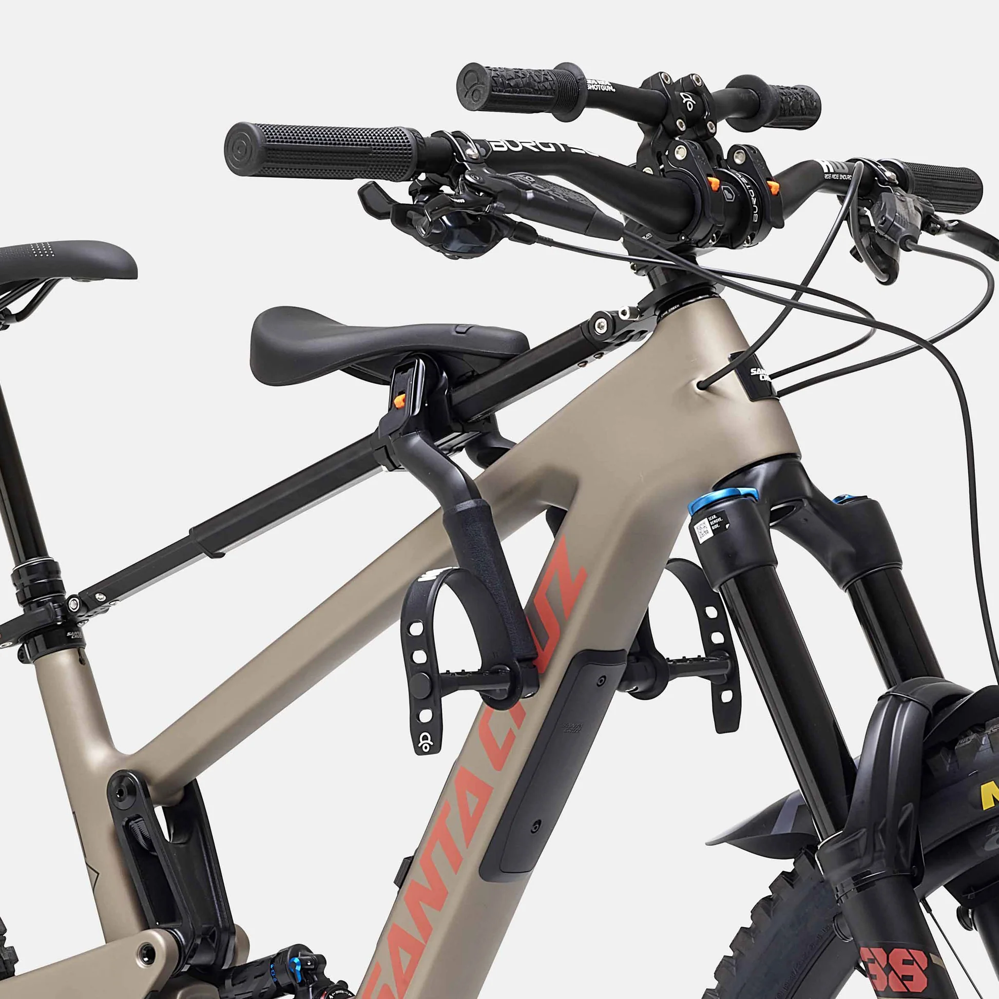 Kids Ride Shotgun Pro MTB Seat Combo Box Baby Seat & Handlebar Combo - Black